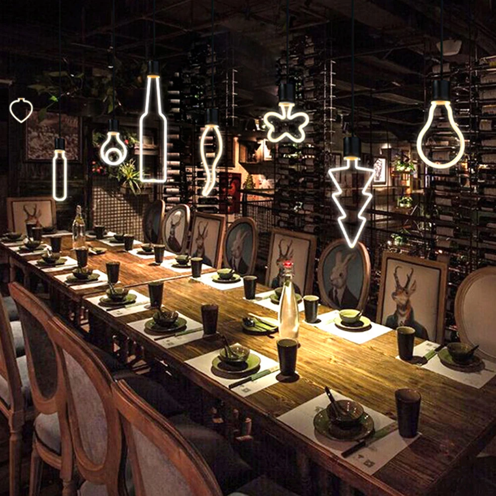 

Винтажная Светодиодная лампа Эдисона E27, мягкая светодиодная ампула с филаментом, декоративная комнатная Подвесная лампа теплого белого св...