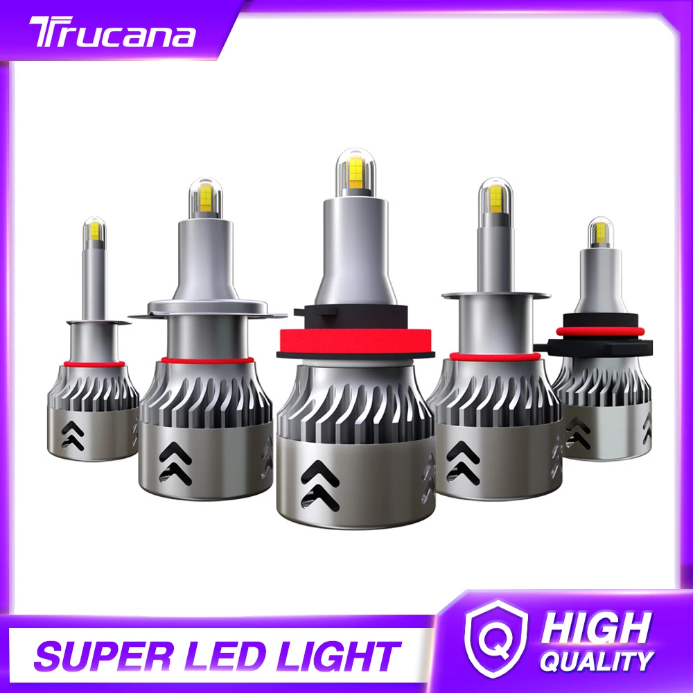 

Trucana H1 LED H7 LED 20000LM H8 HB3 9005 HB4 9006 H11 Led Headlights Bulbs 8sides 60W 3D high power Canbus 360 degree Auto Lamp