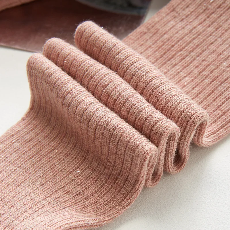 Весенне осенние колготки для девочек детские из чистого хлопка плотные