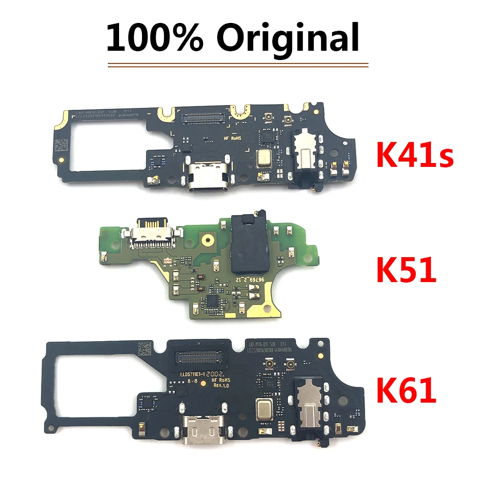 Cargador de puerto USB Original, placa de carga, Cable flexible, micrófono, para LG K51, K61, k41S, K8 Plus, K22, K42, K52, 10 unids/lote