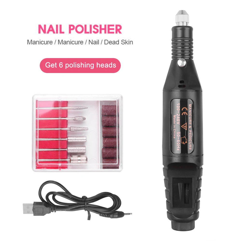 Набор пилок для ногтей электрическая дрель ручка аппарат маникюра фрезы