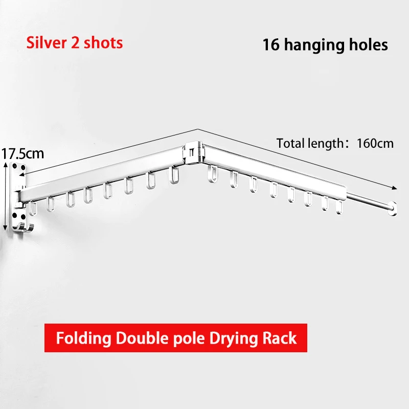 Складная вешалка для одежды настенная подвесная с лошадьми телескопические