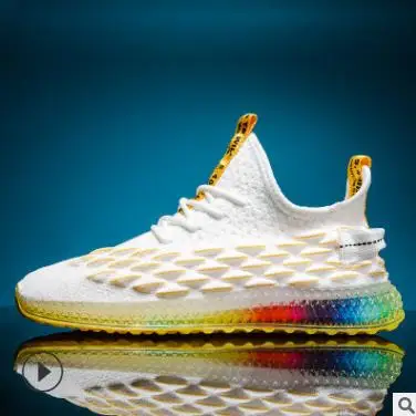 Повседневные Модные мужские кроссовки для папы с 4D принтом Дышащие из сетчатого