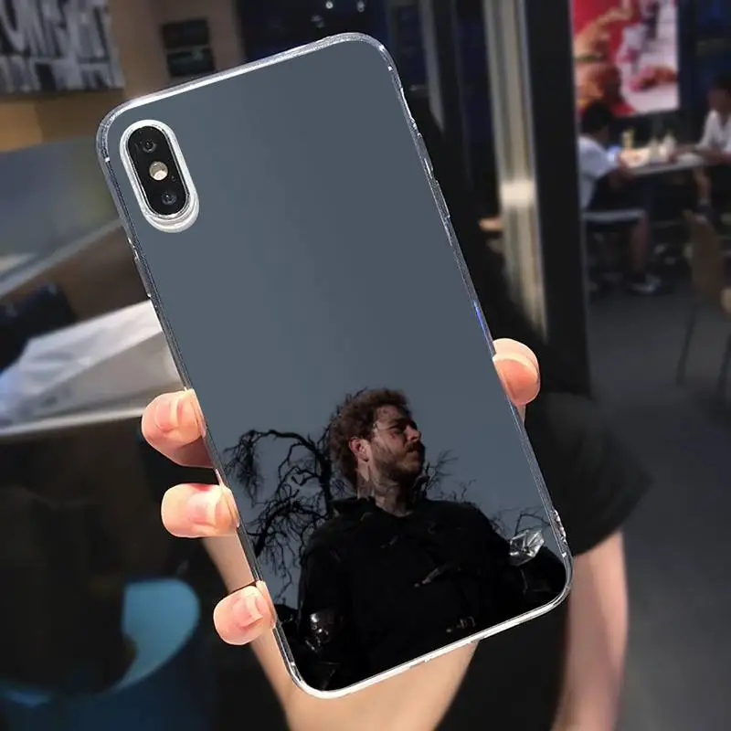 

Post malone American singer Phone Case Transparent soft For iphone 5 5s 5c se 6 6s 7 8 11 12 plus mini x xs xr pro max