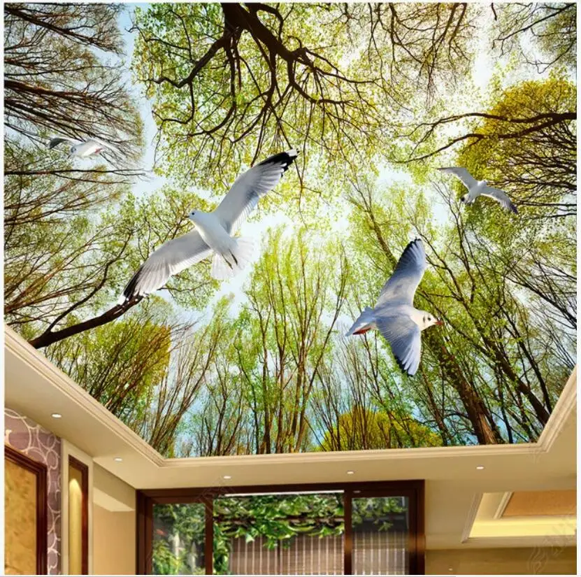 Пользовательские фото 3d потолочные обои с изображением фрески рождественской