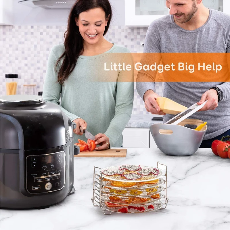 

Stainless Steel Fruit and Vegetable Dehydration Rack Drain Rack Suitable for Ninja Foodi 6.5 / 8 Qt