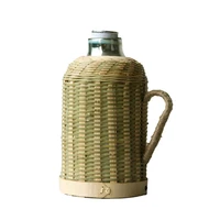 kettle household handmade bamboo traditional wooden plug kettle tea room office thermos glass liner kettle