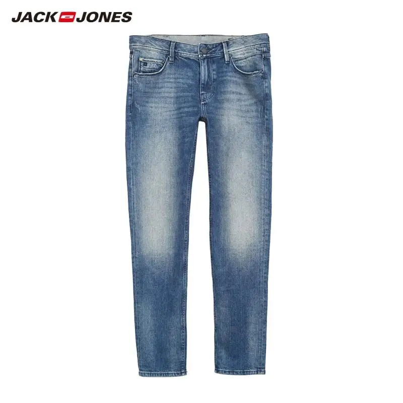

JackJones Men's Frayed Whiskering & Washed Slim Fit Casual Jeans|220132524