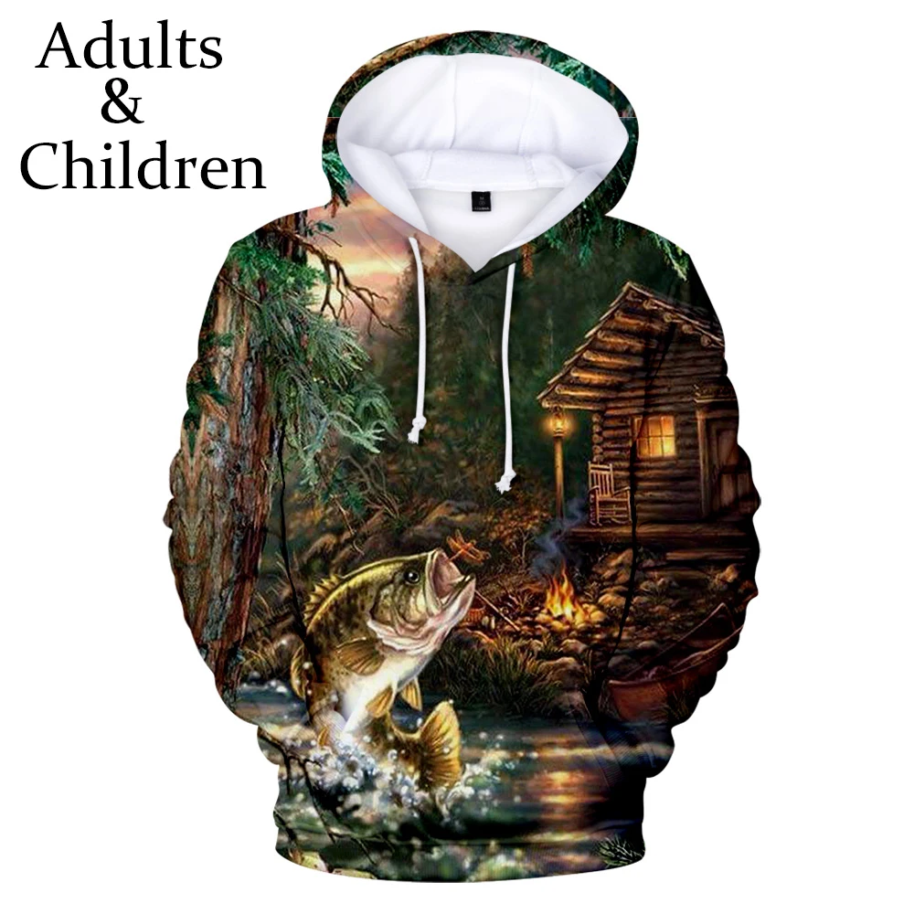 

Модный теплый пуловер с объемными рыбками, модная толстовка с капюшоном для мужчин и женщин, популярный Детский свитшот с капюшоном для мальчиков и девочек на осень и зиму