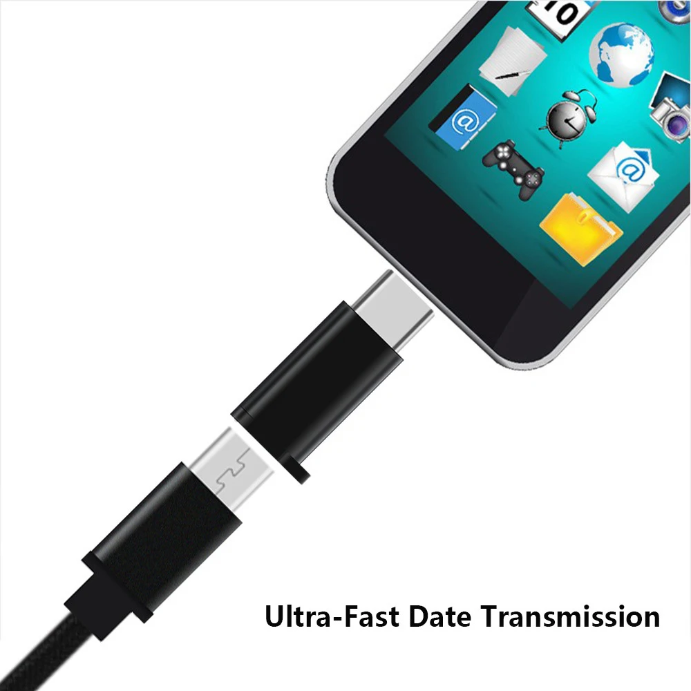 USB C к микро usb адаптеру анти потеря мини брелок конвертировать разъем с быстрым
