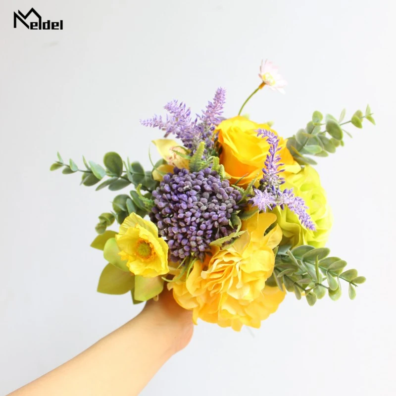 Meldel розы Гортензия свадебные искусственные шелковые цветы букет домашний
