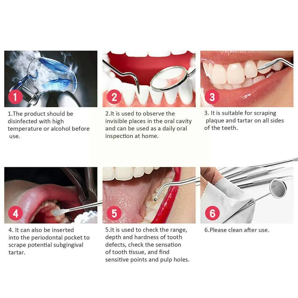 

1 шт., стоматологический зеркальный стальной стоматологический прибор