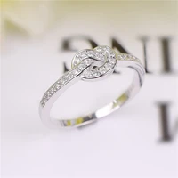 handmade 100 925 sterling silver knot ring simple diamond knuckle rings for women girl wedding valentine gift jewelry