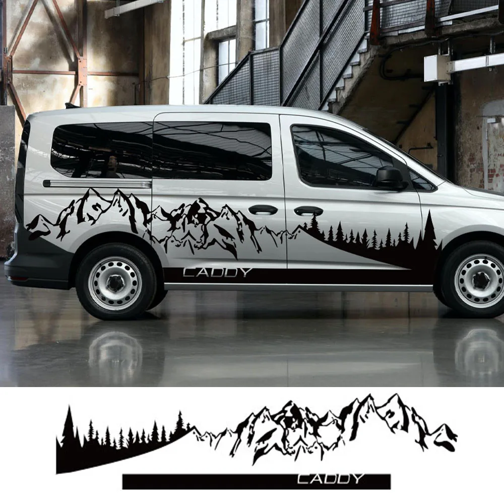 

4PCS Car Stickers For Volkswagen VW Caddy MK1 MK2 MK3 MK4 4 3 2 Maxi Kombi Camper Van Graphics Vinyl Decals Tuning Accessories