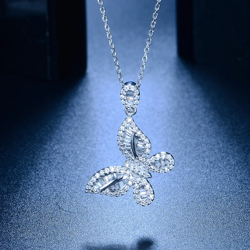 

Hot Sale Luxury Butterfly Pendant Necklace For Women Female Jewelry Gifts Fashion Charm Cubic Zirconia Necklaces