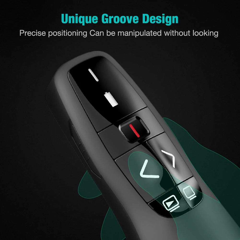 2.4GHz USB Wireless Presenter for PowerPoint PPT Presentation Remote Clicker with Red Laser Pointer/ Receiver |
