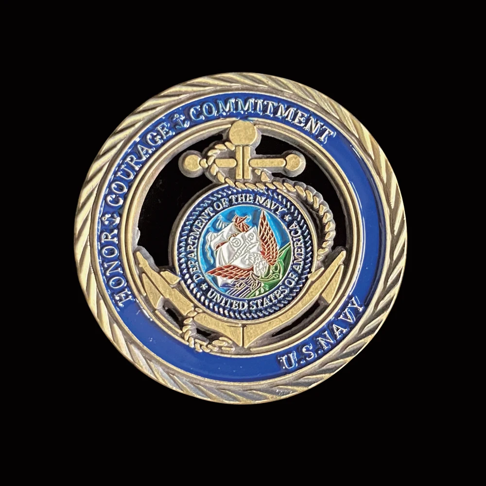 Ажурная монета ВМС США медаль за честь смелость обязательства монеты | Дом и сад