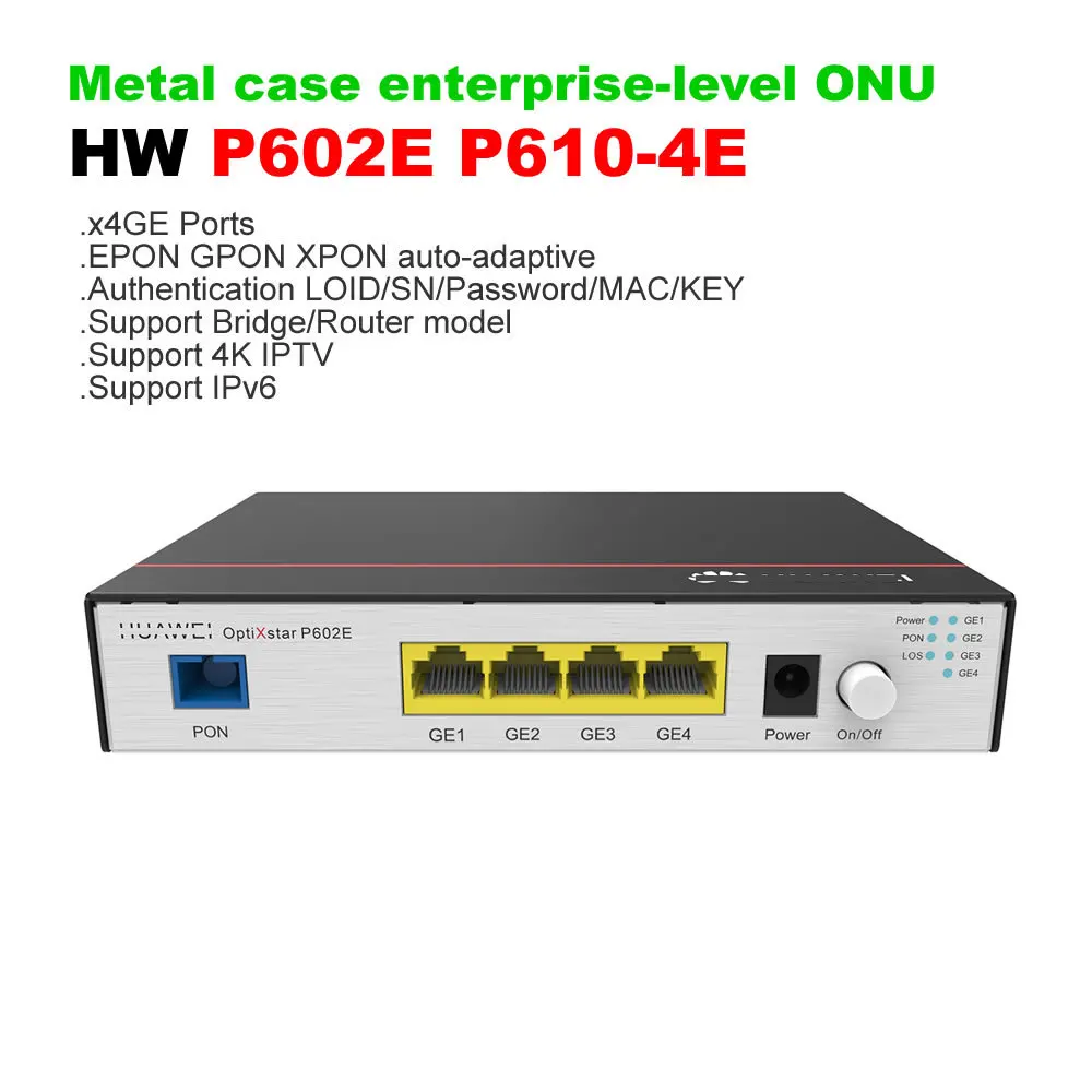 HW P602E B610 enterprise level 4-портовый полный Гигабитный оптический ONT GPON EPON Автоматическая Адаптивная Модернизированная версия ONU MA5671