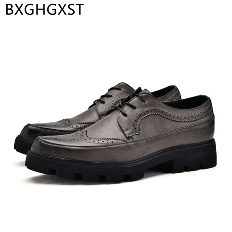 

Brogue Shoes Men Classic Brown Dress Leather Shoes Men 2022 Italian Brand Vintage Official Shoes For Men Coiffeur Scarpe Uomo