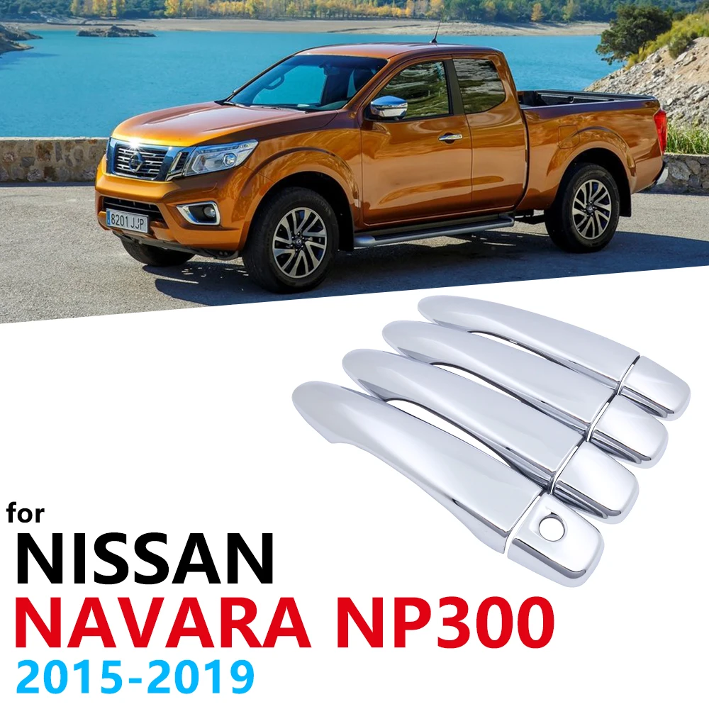 Роскошная хромированная крышка ручек для Nissan Navara NP300 D23 Renault alalaska 2015 ~ 2019