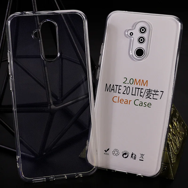 2 мм прозрачный мягкий гель силиконовый чехол для Mate 30 Lite P30 Pro Honor 20 9X Nova 5 P20 2019