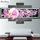 5 Панель алмаз c выкладкой мозаики розовых цветение персика Цветущая птица полностью своими руками полная квадратная Алмазная картина, алмазная вышивка T42