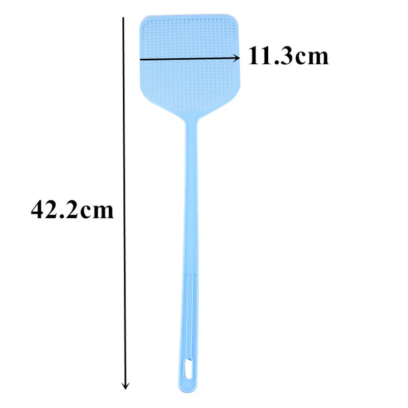 1 шт. пластиковая мухобойка с длинной ручкой случайный цвет|Мухобойки| |