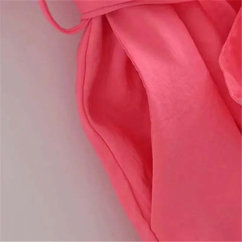 

Za 2021 Summer Short Jumpsuit Women Fashion Pink Woman's Playsuit Elegant Belt Overall Female Jumpsuit Short Sleeve Playsuits