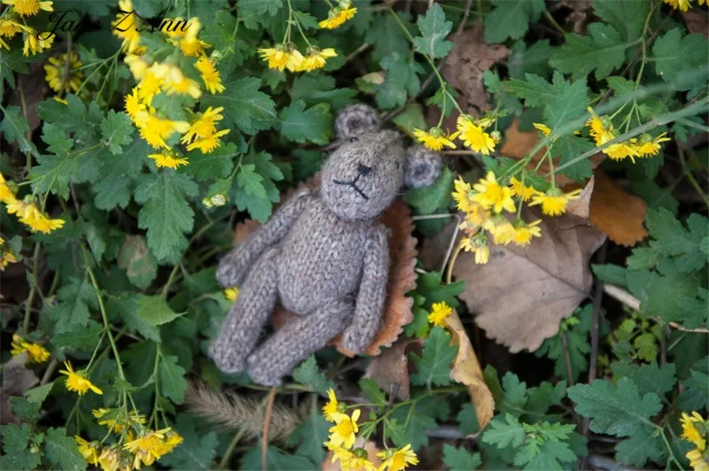 gray bear Jane Z Ann кукла ручной работы для фотосъемки новорожденных кролик девочка медведь свинья кошка реквизит для студийной съемки аксессуары - Цвет: gray bear