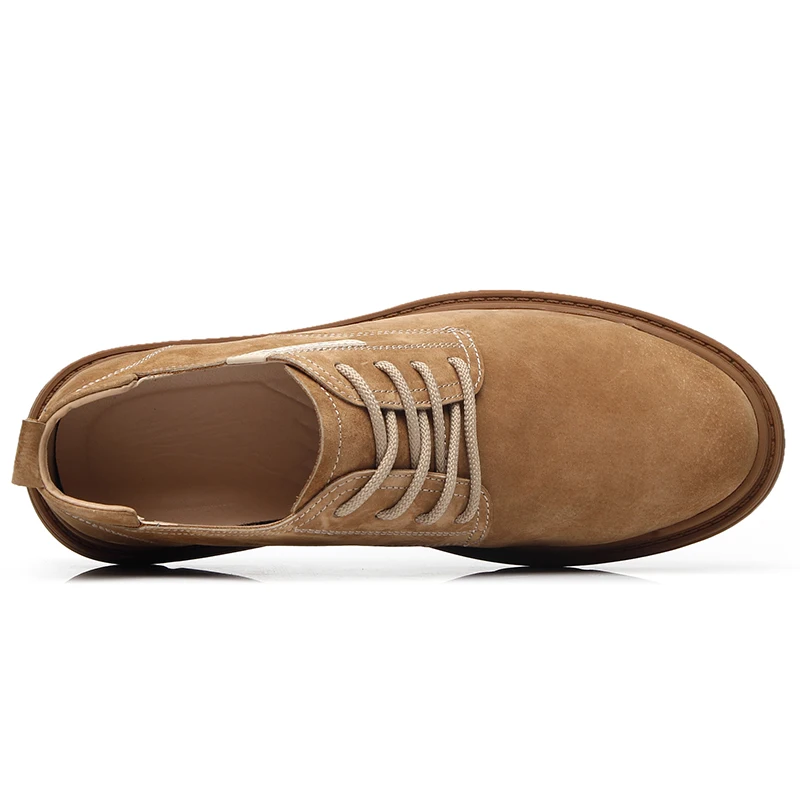 Harga Sepatu Pria Buatan Tangan Kasual Musim Semi Sneakers Berenda Pria Coklat Sepatu Kerja Kualitas Baik Sepatu Karet Antiselip Kulit Untuk Pria