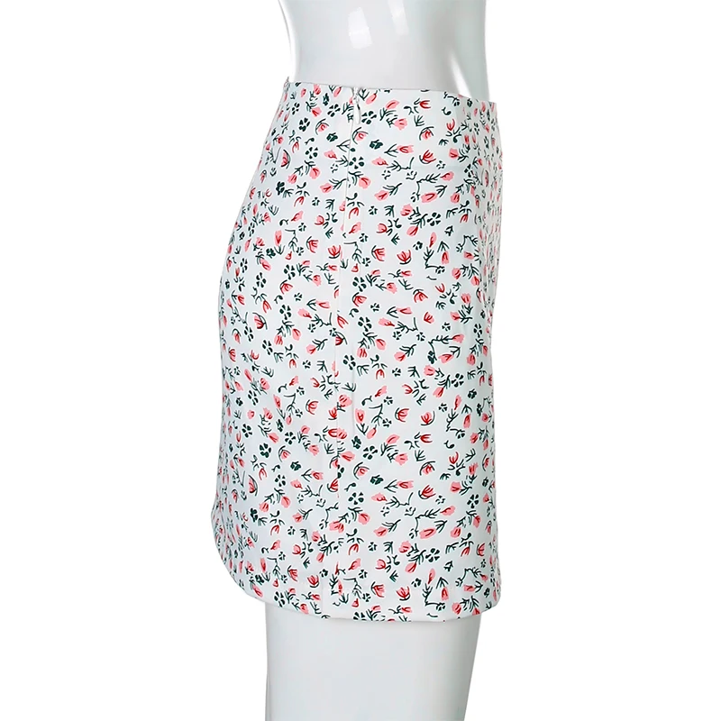 

Sexy Split Ladies Half-length Skirt Floral Mini Skirt Summer 2021 Retro Gothic Floral Skirt Street Clothing Party Costume Women