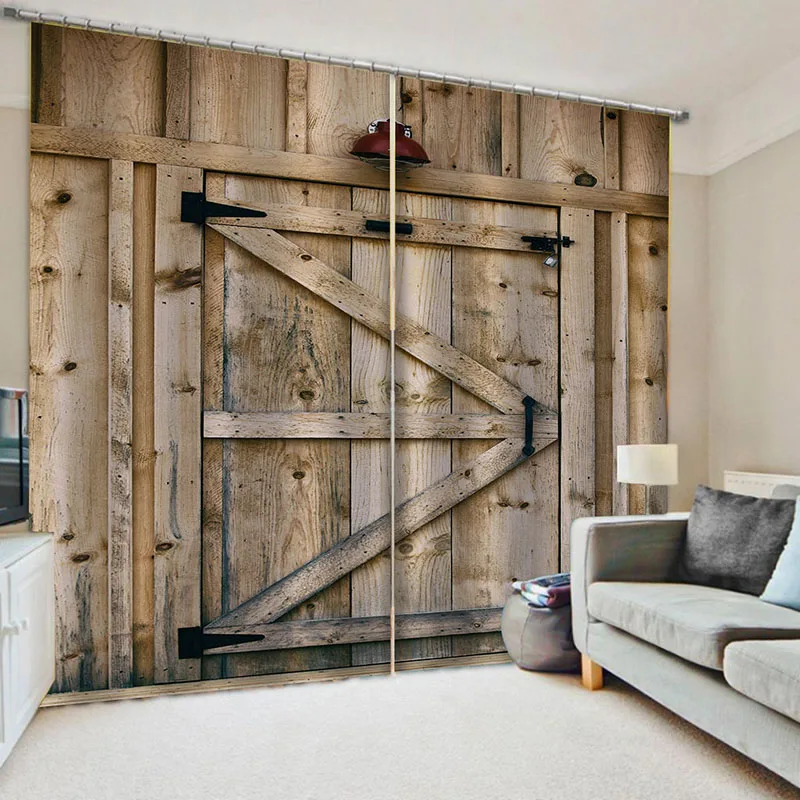 2020 деревянные двери в ретро-винтажные домики комнатные шторы большие оконные