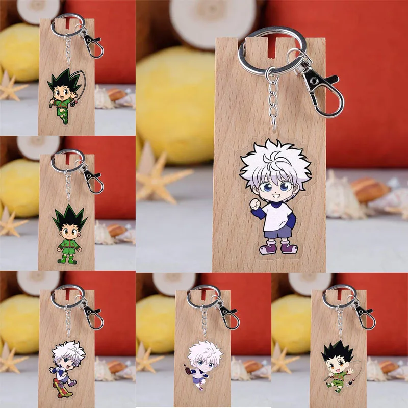 Аниме Охотник х Охотник брелок мультфильм фигурка Killua Zoldyck Kurapika двухсторонний акриловый кулон брелок