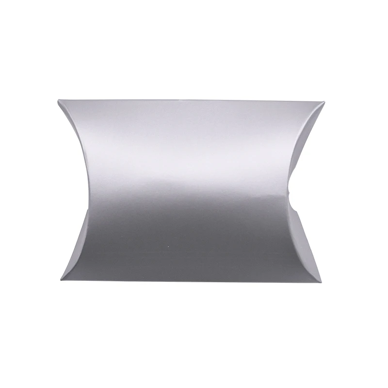 Silver 50 шт., новинка, бумажная подушка, Подарочная коробка, коробки для конфет, аксессуары для поставки, свадебные украшения, подарочные коробки - Цвет: Silver