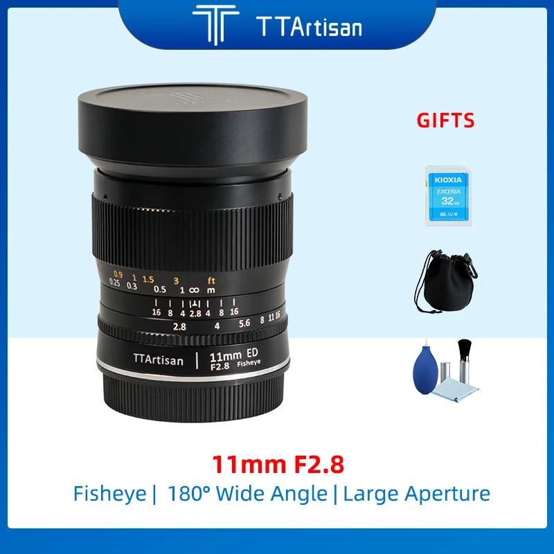 

TTArtisan 11mm F2.8 Full Fame Fisheye Wide Angle Manual Focus Prime Lens for Leica M L Mount/canon RF/Nikon Z Sony E Cameras