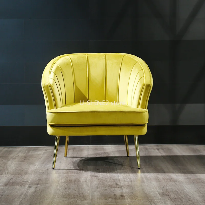 U-BEST Европейский Стиль удобные одноместное кресло в форме яйца из золотистого