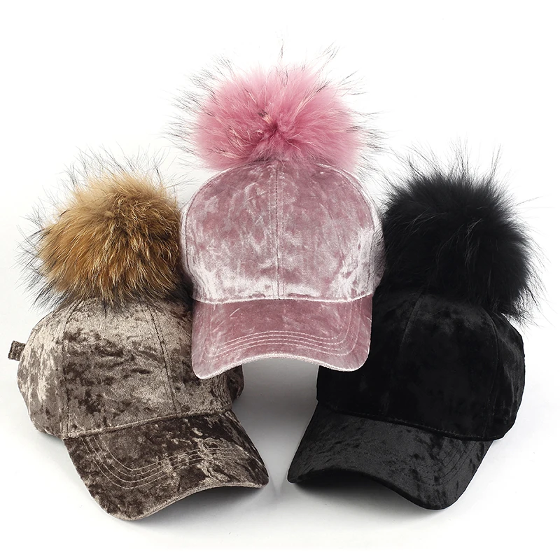 

Winter warm Hat For Women Men Hat Travel Trucker Cap Dad Hat with real pompom autumn Outdoor Caps Hip Hop Baseball Cap