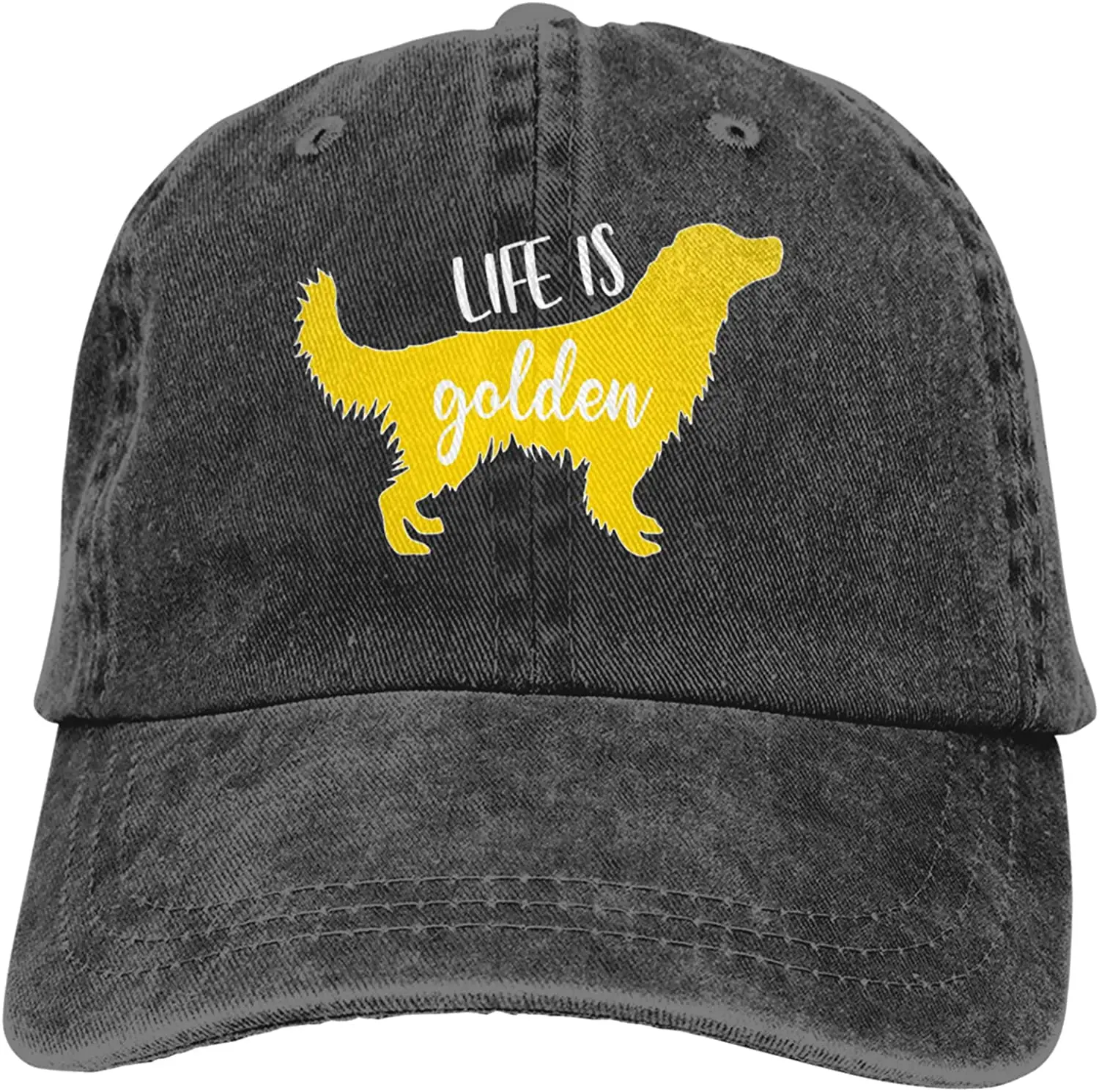 

Мужская кепка Life is Golden olden Retriever Wo Мужская винтажная ковбойская Кепка с эффектом потертости