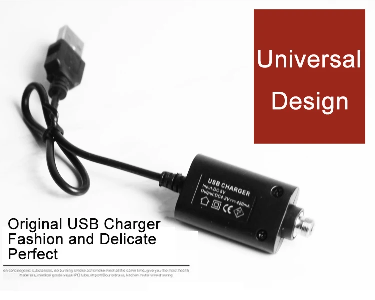 Эго USB Зарядное устройство электронные сигареты eGo резьбы usb адаптер зарядный кабель для передачи данных для электронные сигареты eGo EVOD Батарея Vape Наборы