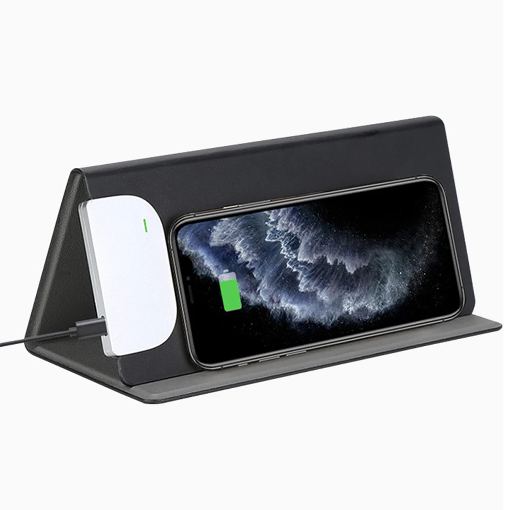 Складное Беспроводное зарядное устройство Qi для быстрой беспроводной зарядки