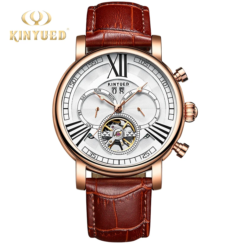 KINYUED часы-скелетоны от ведущего бренда, автоматические Tourbillon, механические часы для мужчин, водонепроницаемые спортивные военные часы horloges mannen, Прямая поставка