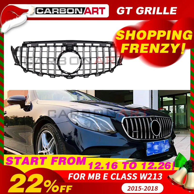 12,12 W213 GT решетка для Mercedes W213 переднего бампера GT гриль подходит E CLASS W213 C238 E200 E250 E300 E320 E350
