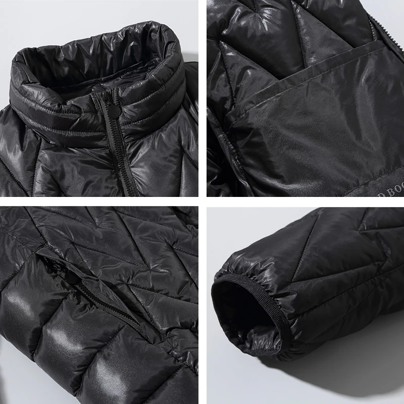 Большой размер 4XL-10XL Сверхлегкая мужская зимняя куртка теплая хлопковая парка для осени толстая одежда повседневная мужская куртка с воротником-стойкой