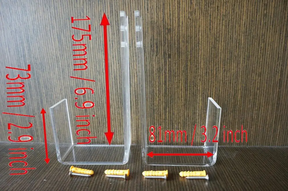 Snowboard Wall Storage Rack Mount Display -ACRYLIC 1 Pairs |