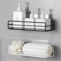 iron bathroom storage shelf rack shampoo shower gel floating shelf home decoration kitchen accessories wall hanging rack