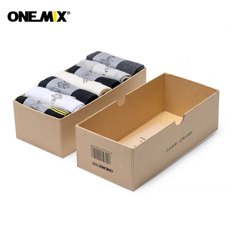 onemix men's running socks pure cotton week socks 7 pairs/lot for 7 days wearing for outdoor jogging walking ship on random