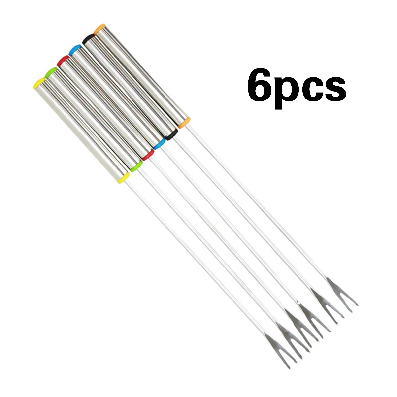 6 шт Нержавеющая сталь вилка для шоколада горячий горшок барбекю вилки мяса сыр