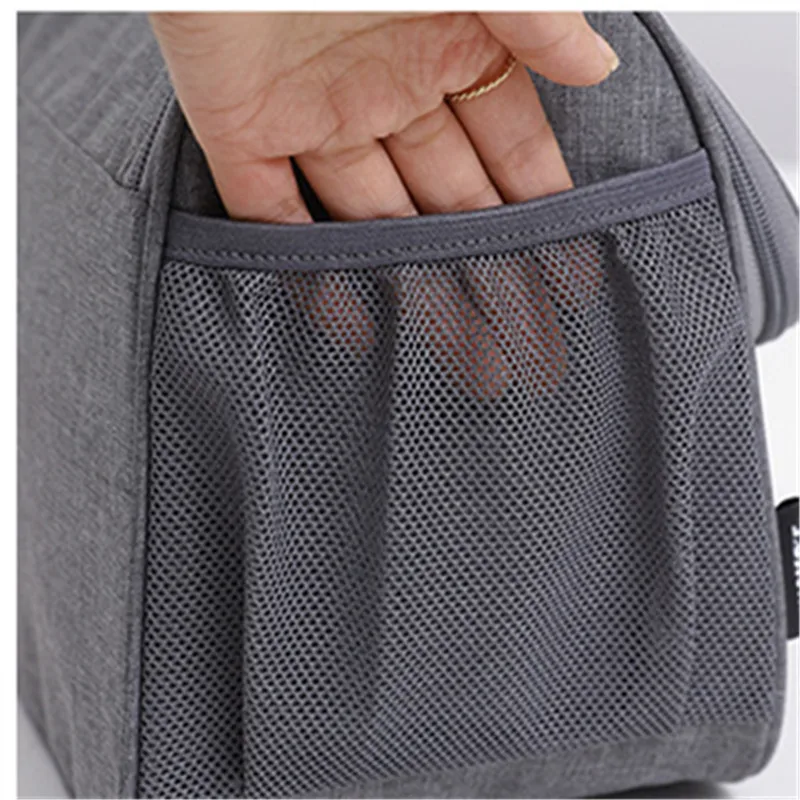 

Solid Color U-shaped Lunch Box Handbag Insulation Bag Aluminum Foil Thickened Lunch Bag Lunch Box Office Warm Food Bag 1 Piece
