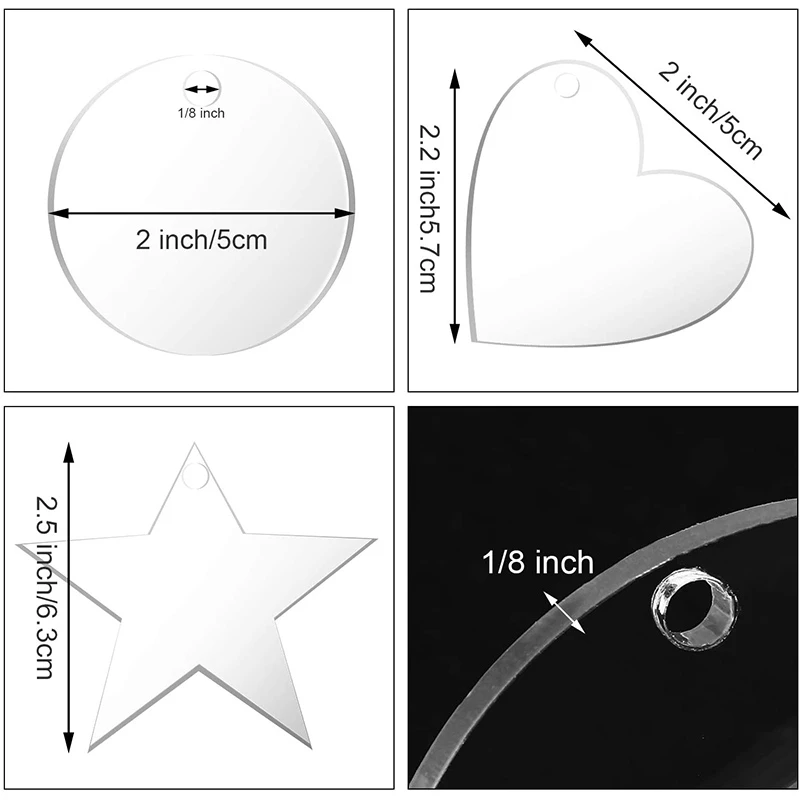 Акриловые прозрачные брелки водонепроницаемые все виды прозрачных пряжек для