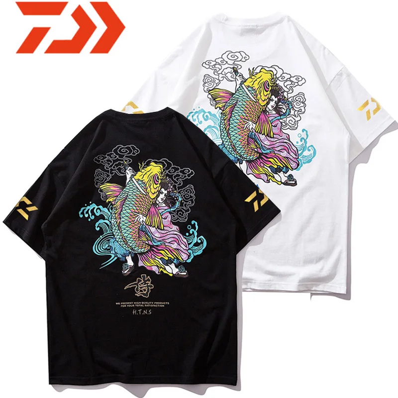 

2019 DAWA Short sleeve Fishing Jersey Summer Anti-UV Purified Cotton Fishing T-Shirt Clothing Quick Dry DAIWA Fishing Clothes